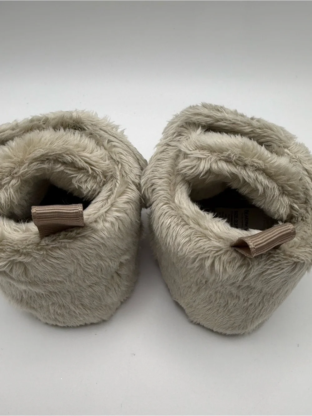 BearPaw Baby Faux Fur Booties in Light Beige